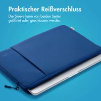 imoshion Laptop Hülle mit Fach 15-16 Zoll - Laptop Sleeve - Cobalt Blue