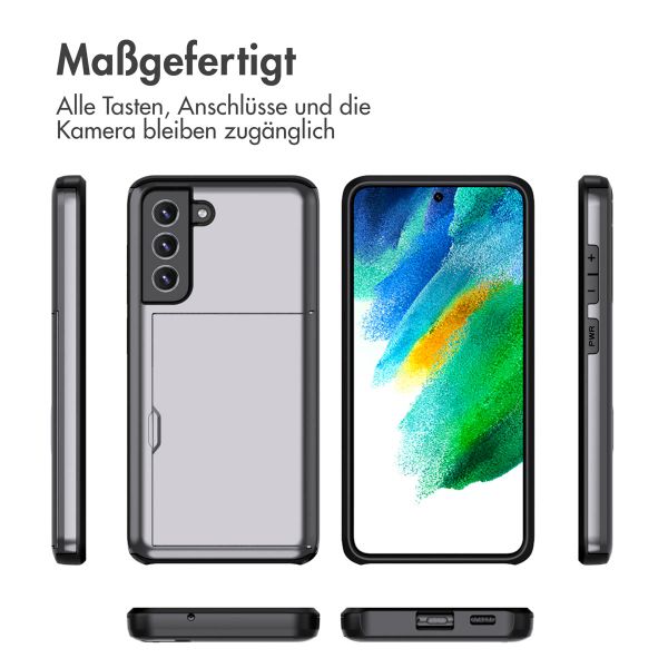 imoshion Backcover mit Kartenfach für das Samsung Galaxy S21 FE - Grau