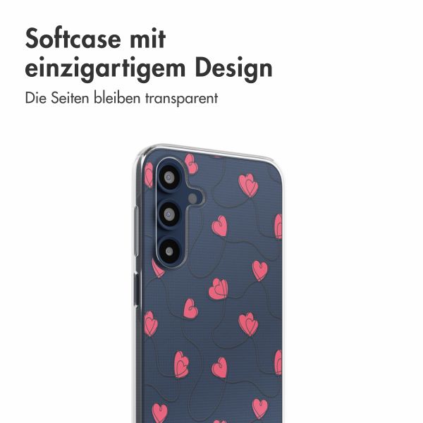 imoshion  Design Hülle für das Samsung Galaxy A16 - Dusty Rose Connected Hearts