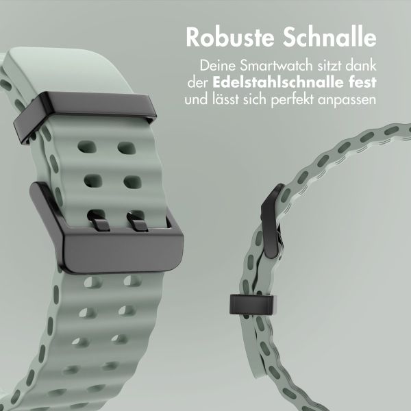 imoshion Ocean Silikonarmband für das  Samsung Galaxy Watch Ultra (2024/2025) - Grayish Green
