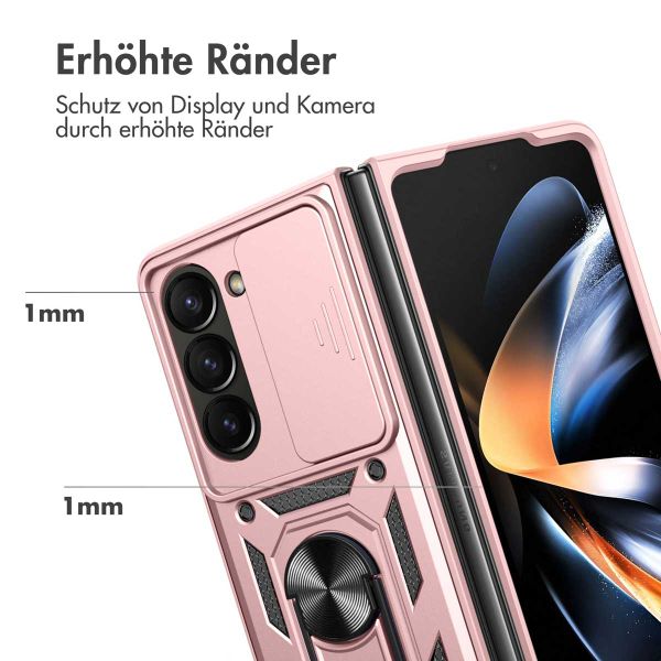 imoshion Rugged Back Cover mit Ring für das Samsung Galaxy Z Fold 5 - Rose Gold