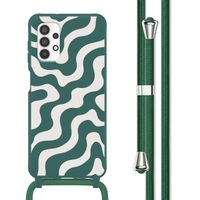 imoshion SilikonHülle design mit Band Samsung Galaxy A32 (4G) - Petrol Green Groovy