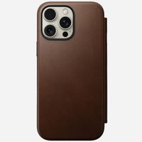 Nomad Modern Leather Folio Klapphülle für das iPhone 16 Pro Max - Brown