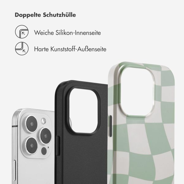 Selencia Vivid Tough Back Cover für das iPhone 14 Pro - Groovy Sage Green