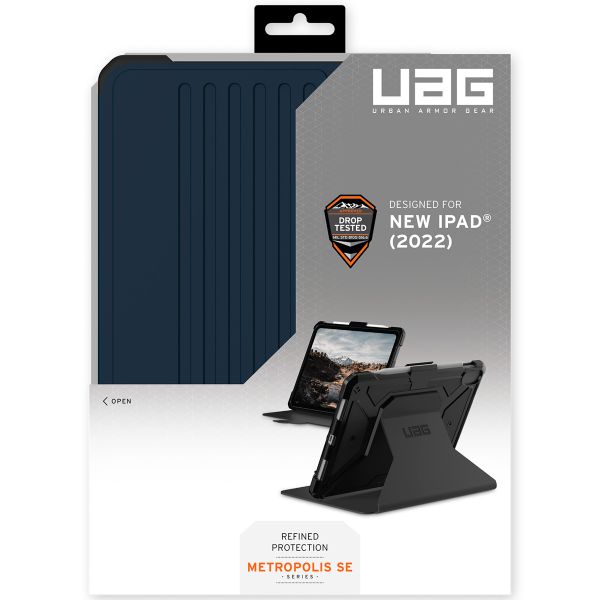 UAG Metropolis Klapphülle Apple iPad 11 (2025) 11 Zoll A16 / iPad 10 (2022) 10.9 Zoll - Blau