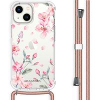 imoshion Design Hülle mit Band für das iPhone 14 - Blossom Watercolor