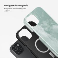 Selencia Vivid Tough Back Cover MagSafe für das iPhone 15 - Marble Grayed Jade