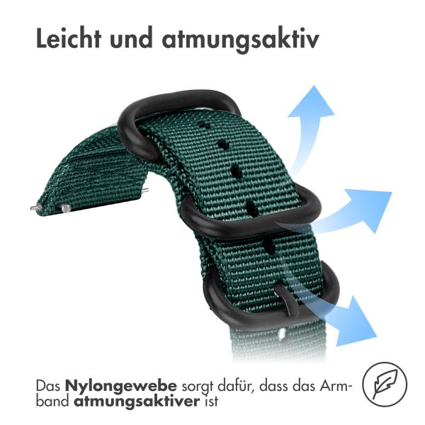 imoshion Nylonarmband - 22-mm-Universalanschluss - Dunkelgrün