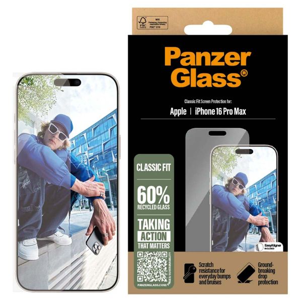 PanzerGlass Antibakterieller Screen Protector für das Apple iPhone 16 Pro Max