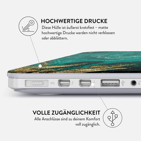 Burga Hardshell Hülle Apple MacBook Pro 13 Zoll (2020 / 2022) - Emerald Pool
