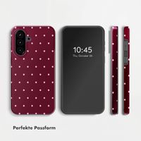 Selencia Vivid Back Cover Samsung Galaxy A57 (5G) - Happy Dots Burgundy