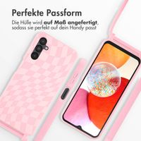 imoshion Silikonhülle design mit Band für das Samsung Galaxy A14 (5G/4G) - Retro Pink