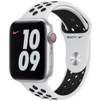 Apple Nike Sport Band für Apple Watch Series 1 bis 9 / SE (38/40/41 mm) | Series 10 (42 mm) - Pure Platinum/Black