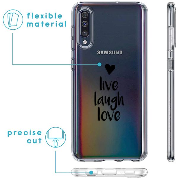 imoshion Design Hülle Galaxy A50 / A30s - Live Laugh Love - Schwarz