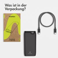 imoshion Powerbank - 27.000 mAh - Schnelles Aufladen und Power Delivery - 30W - Schwarz