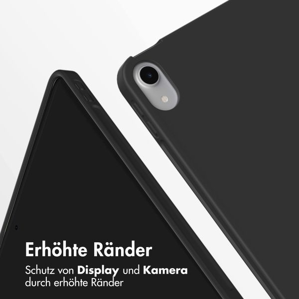 Accezz Smarte Klapphülle aus Silikon Apple iPad 11 (2025) 11 Zoll A16 / iPad 10 (2022) 10.9 Zoll - Schwarz