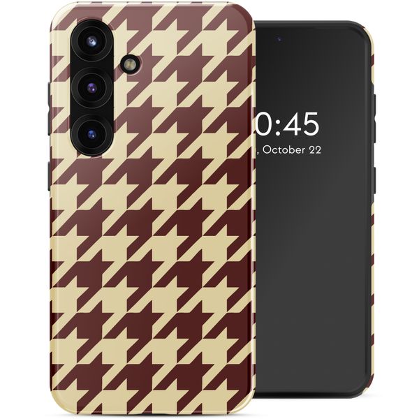 Selencia Vivid Back Cover Samsung Galaxy S25 - Pied-de-Poule