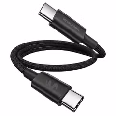 imoshion Braided USB-C-zu-USB-C-Kabel 100 W - 0,25 Meter - Schwarz