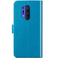 Kleeblumen Klapphülle Türkis OnePlus 8 Pro