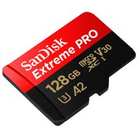 SanDisk microSD Extreme PRO - 128GB - Inklusive SD-Adapter und RescuePro Deluxe - UHS-I/U3/Full HD/4K UHD