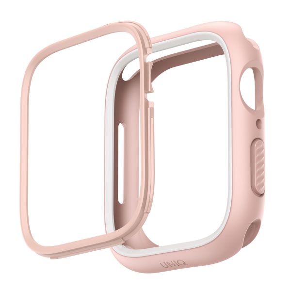 Uniq Moduo Apple Watch Hülle mit austauschbarem Rahmen für die Apple Watch 4-9 / SE - 40/41 mm - Blush (Pink/White)