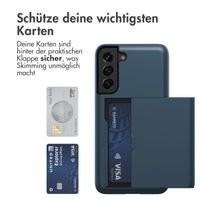 imoshion Backcover mit Kartenfach für das Samsung Galaxy S22 - Dunkelblau