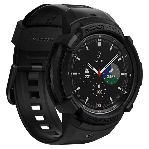 Spigen Rugged Armor™ Pro Case für die Samsung Galaxy Watch 4 - 46 mm - Schwarz