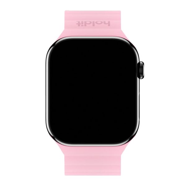 Holdit Silikonarmband Magnet für Apple Watch Series 1 - 11 / SE / Ultra (44/45/46/49 mm) - Pink / Beige