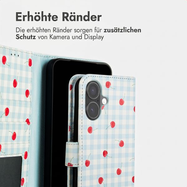 imoshion Design Klapphülle Apple iPhone 16 - Cherry Check