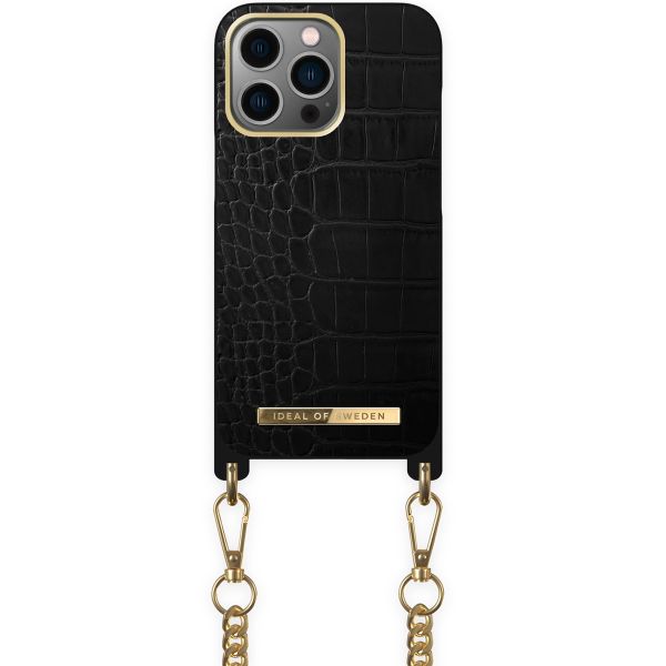 iDeal of Sweden Atelier Necklace Case für das iPhone 13 Pro - Jet Black Croco