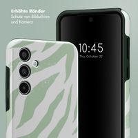 Selencia Vivid Back Cover Samsung Galaxy A35 - Colorful Zebra Sage Green