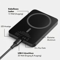 Selencia Vivid Powerbank 5.000 mAh - MagSafe und Qi - Black / Wavy Baby Sorbet