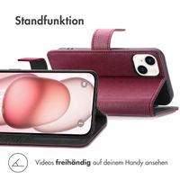 imoshion Luxuriöse Klapphülle für das iPhone 15 - Bordeaux