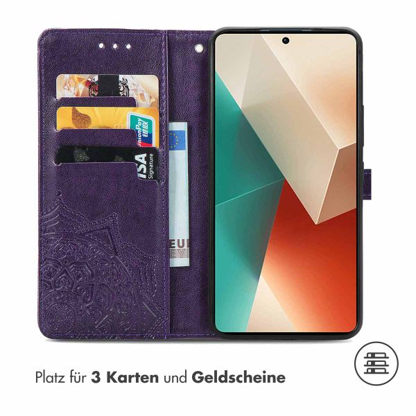 imoshion Mandala Klapphülle für das Xiaomi Redmi Note 13 (5G) - Violett