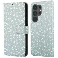 imoshion Design Klapphülle Samsung Galaxy S26 Ultra - Smoke Green Flowers