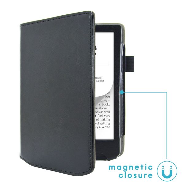 imoshion Vegan Leather Klapphülle Pocketbook Verse / Verse Pro / Verse Pro Color / Vivlio Light / Light HD - Schwarz