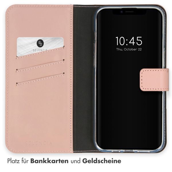 Selencia Echtleder Klapphülle Apple iPhone 15 - Dusty Pink