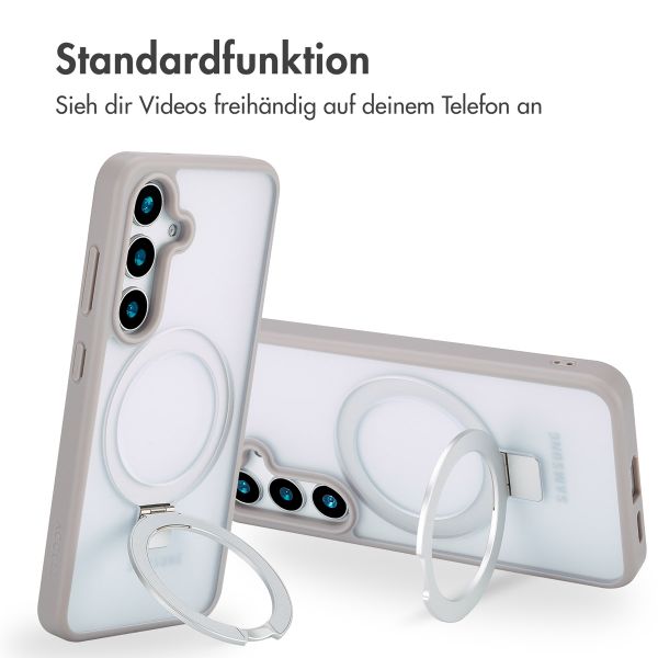 Accezz Ring Stand Backcover mit MagSafe Samsung Galaxy S24 - Grau