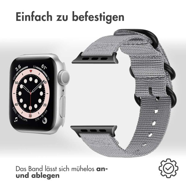 imoshion Nylonarmband für das Apple Watch Series 1-9 / SE - 38/40/41 mm / Series 10 - 42 mm - Grau