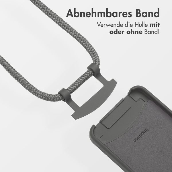 imoshion Color Backcover mit abnehmbarem Handykette und MagSafe Apple iPhone 16e - Black Coffee