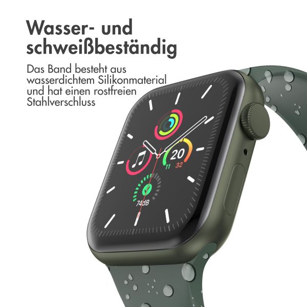 imoshion Silikonband⁺ für die Apple Watch Series 1 bis 9 / SE (38/40/41 mm) | Series 10 (42 mm) - Olive - Größe S/M