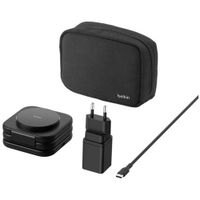 Belkin 3-in-1 magnetische kabellose Reiseladestation mit Qi2 15 W - Schwarz