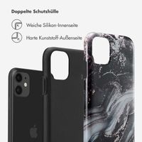 Selencia Vivid Tough Back Cover für das iPhone 11 - Chic Marble Black