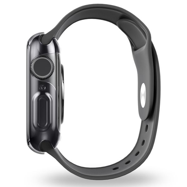 Uniq Garde Hybrid Apple Watch Hülle mit Displayschutz für die Apple Watch 4-6 / SE - 44 mm - Smoked (Tinted Grey)