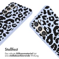 imoshion Silikonhülle design mit Band für das Samsung Galaxy S23 Plus - Animal Lila