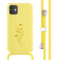 imoshion Silikonhülle design mit Band für das iPhone 11 - Flower Yellow