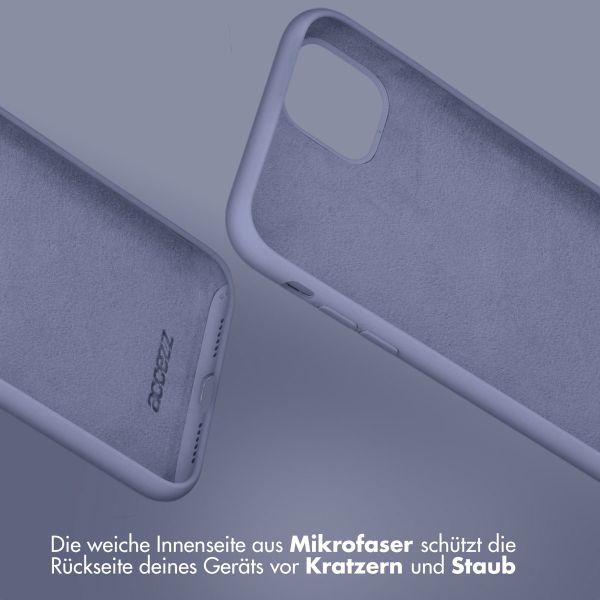 Accezz Liquid Silikoncase für das Apple iPhone Xr - Lavender Gray