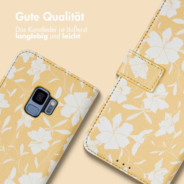 imoshion Design Klapphülle Samsung Galaxy S9 - Yellow Flowers