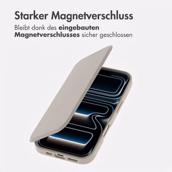 imoshion Transparente Bookcase mit MagSafe Apple iPhone 17 Pro - Beige