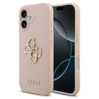 Guess Big 4G Logo Hülle Grained Apple iPhone 17 - Rosa